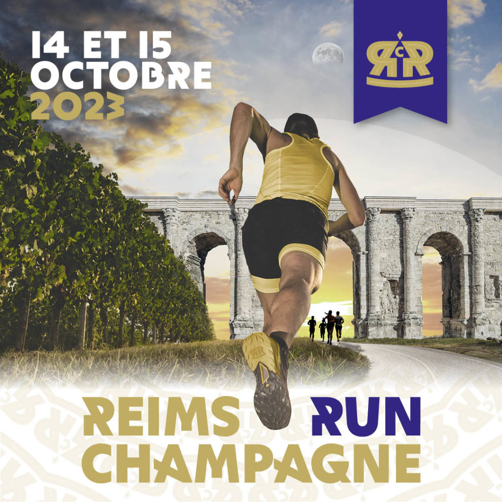 Reims Champagne Run Photos Affiche Carre Pour RS Mini